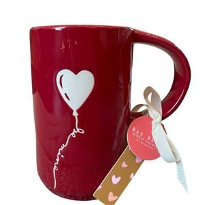 Rae Dunn Red Valentines Day HEART BALLOON 20oz Mug Tall Be Mine New
